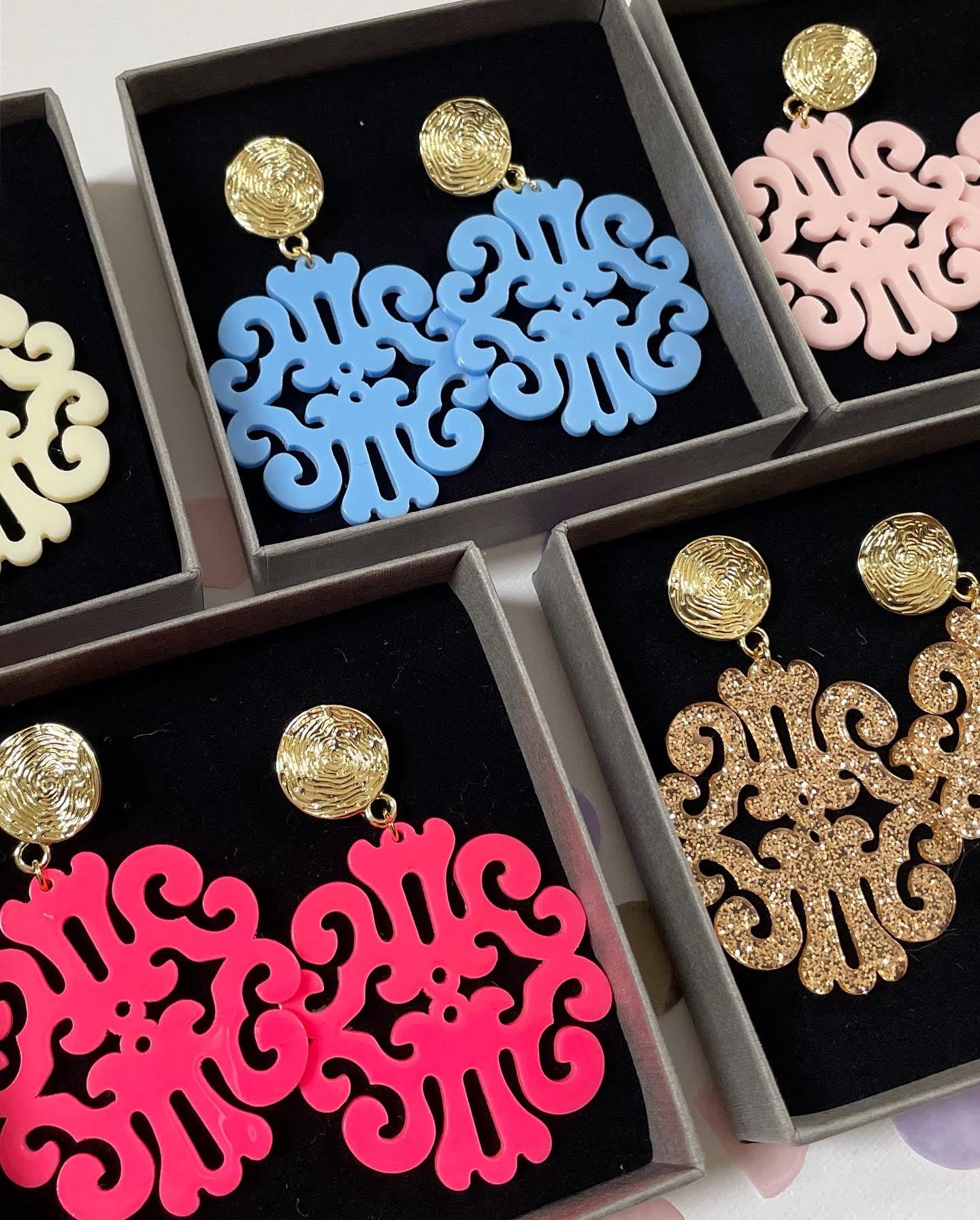 Ohrringe CIRCE, goldglitzer