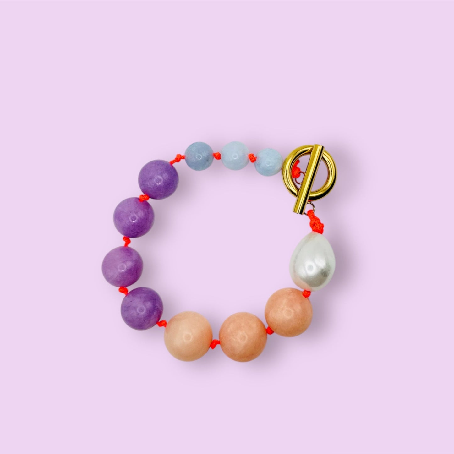 Armband NOVA, lachs/lila/hellblau