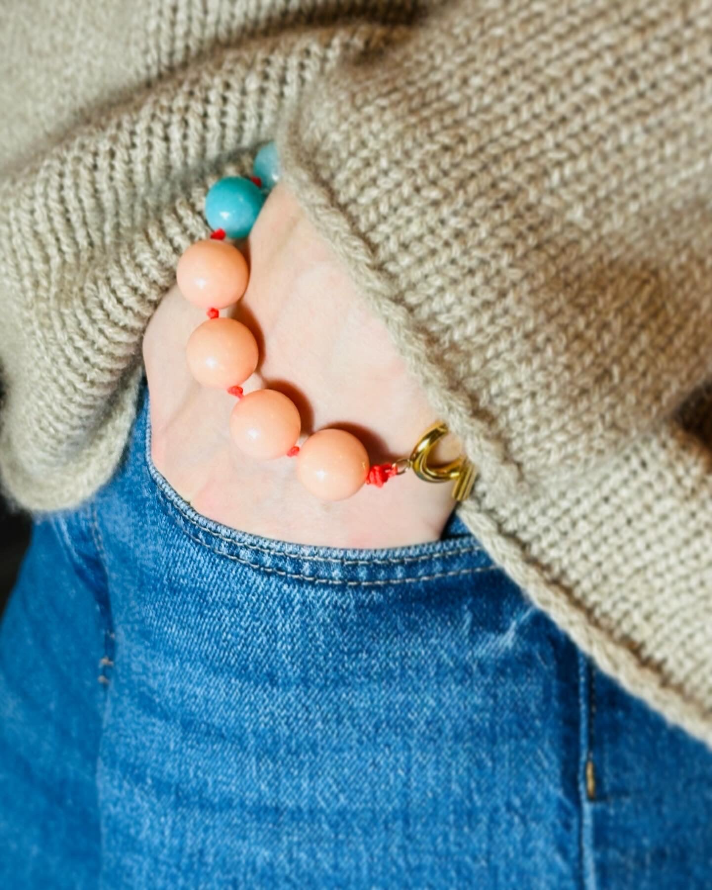 Armband NOVA - lachs/türkis/hellblau
