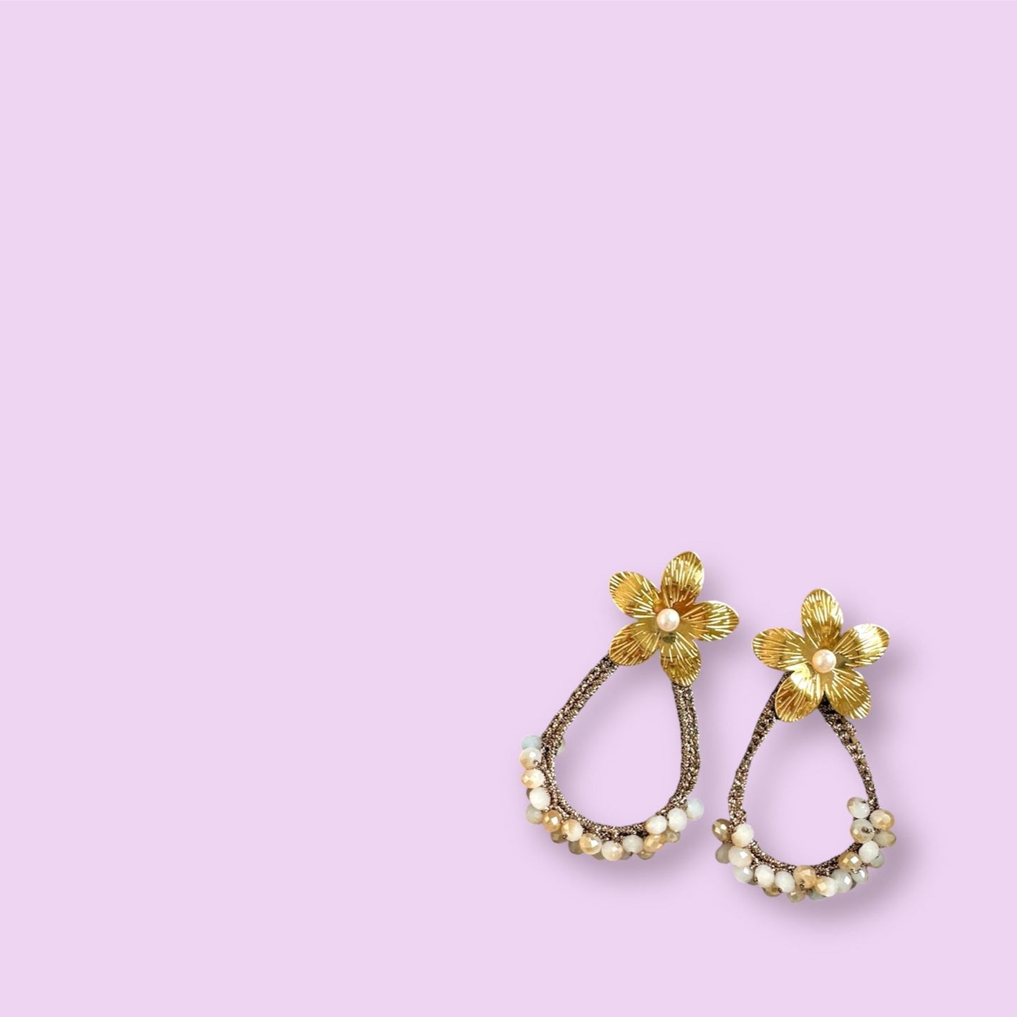 Ohrringe FLEUR, gold