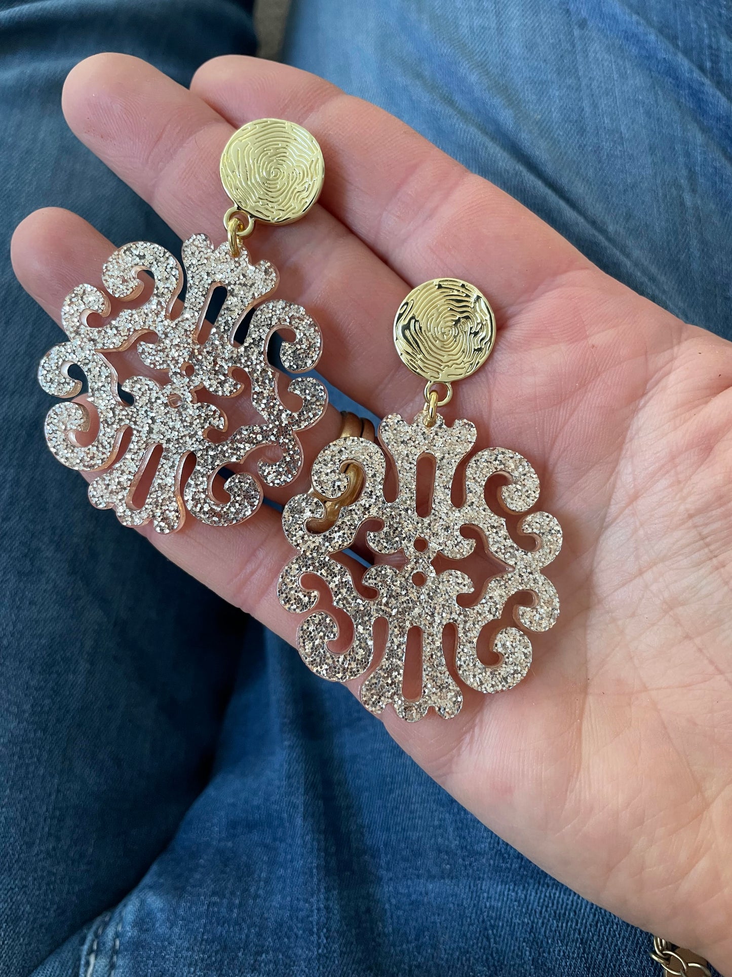 Ohrringe CIRCE, goldglitzer