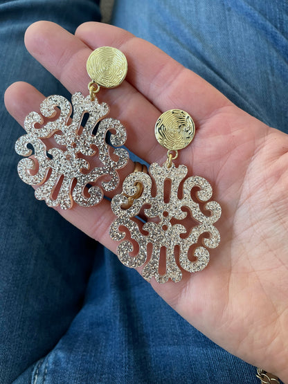 Ohrringe CIRCE, goldglitzer