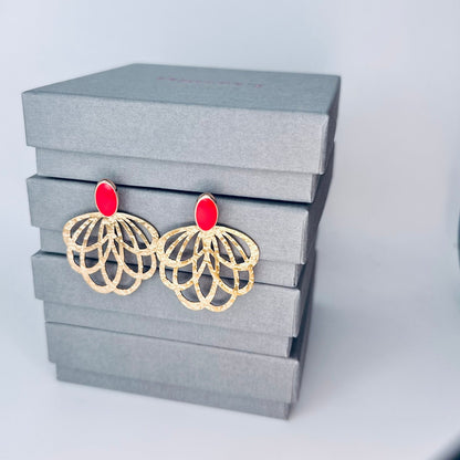 Ohrringe LILLY, rot