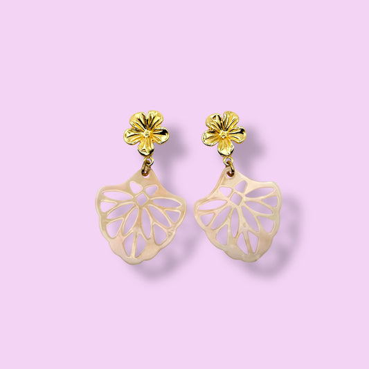 Ohrringe LOA, creme-rosa