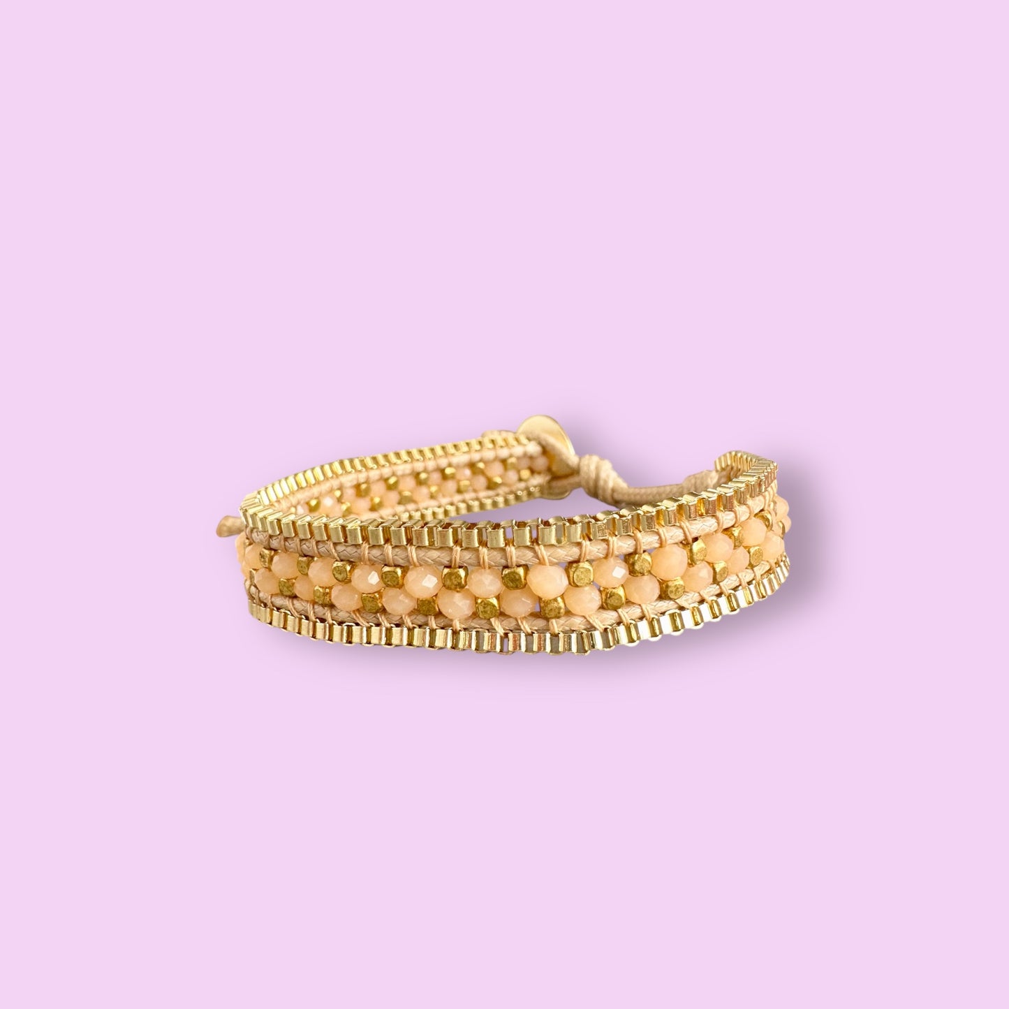 Armband NAYA, creme-gold