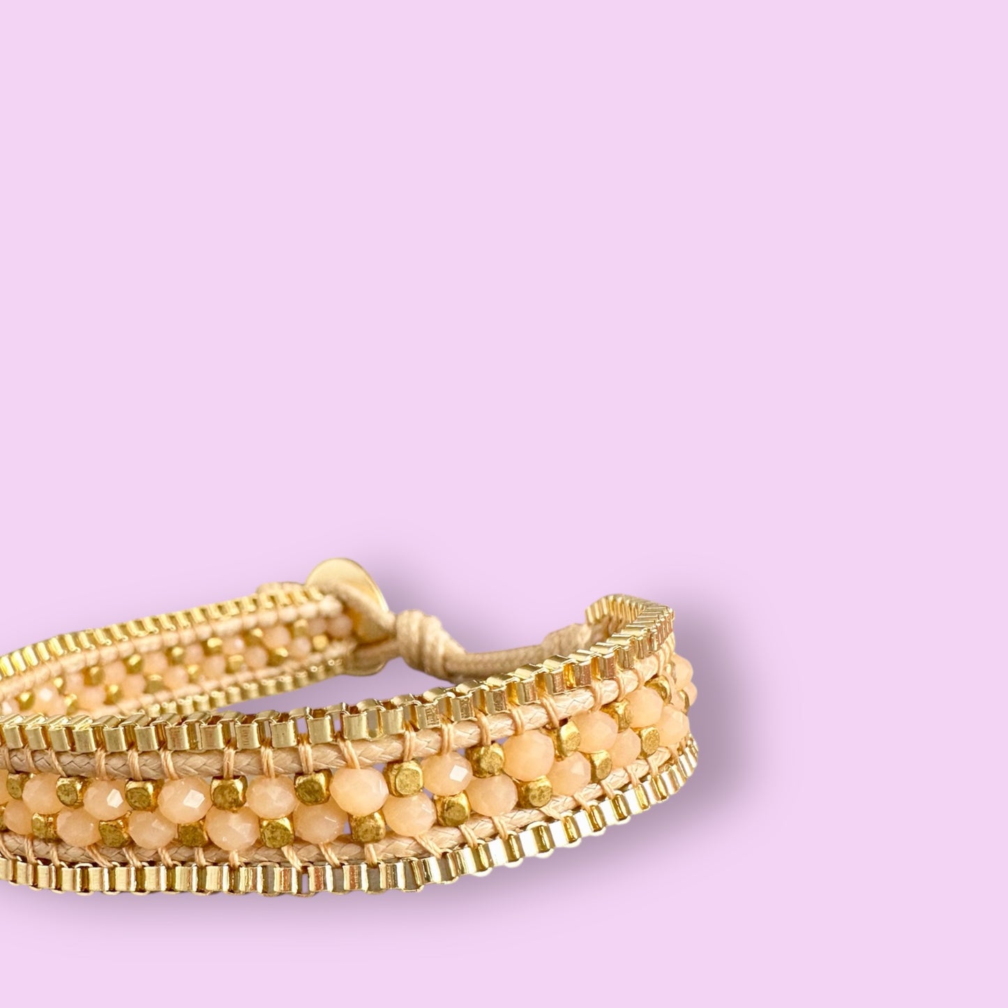 Armband NAYA, creme-gold