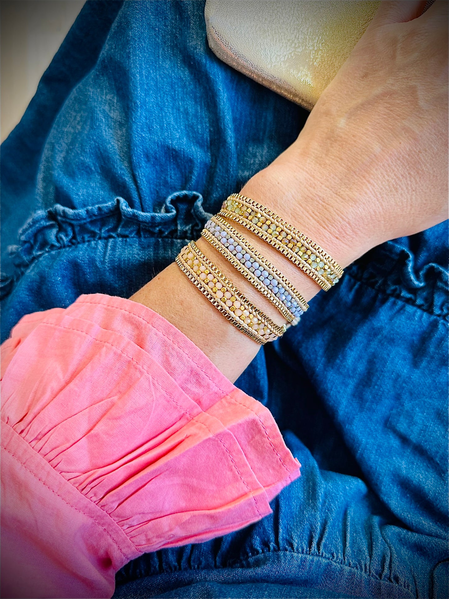 Armband NAYA, mint-gold