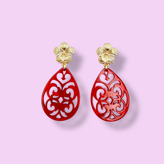Ohrringe NORE, rot
