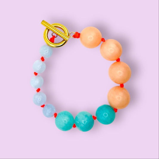 Armband NOVA - lachs/türkis/hellblau