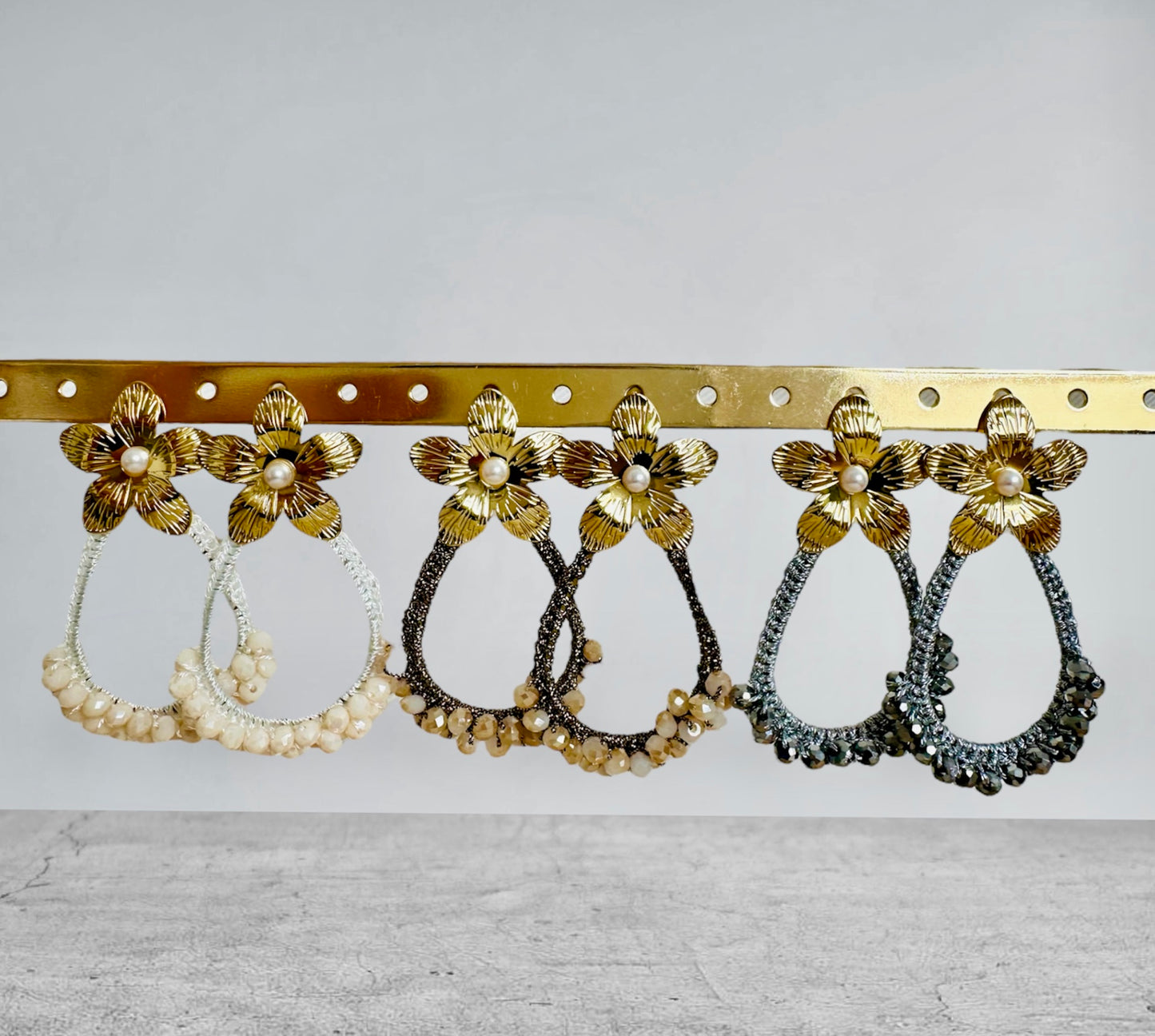 Ohrringe FLEUR, gold