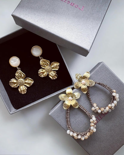 Ohrringe FLEUR, gold