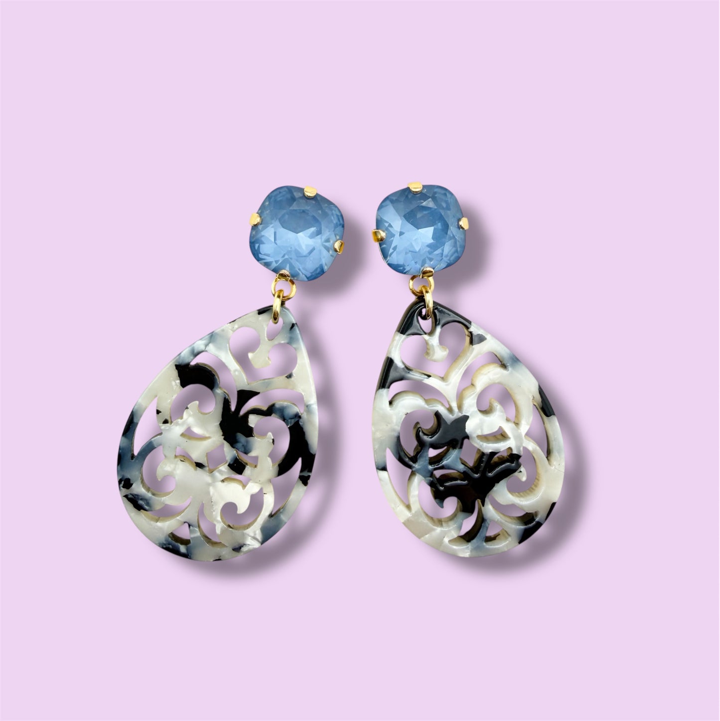 Ohrringe NORE, black-white