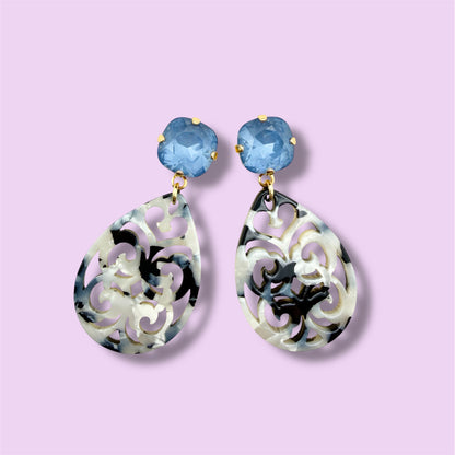 Ohrringe NORE, black-white