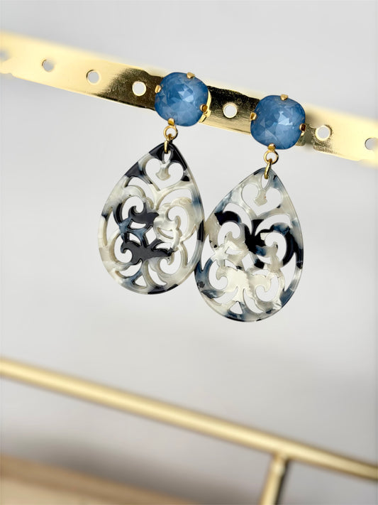 Ohrringe NORE, black-white